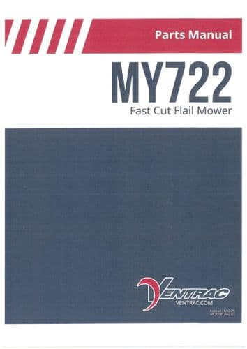 Ventrac Fast Cut Flail Mower MY722 Parts Manual