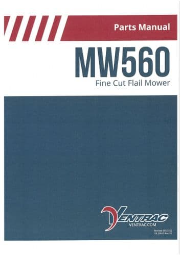 Ventrac Fine Cut Flail Mower MW560 Parts Manual