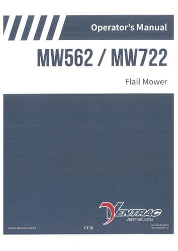 Ventrac Fine Cut Flail Mower MW562 & MW722 Operators Manual