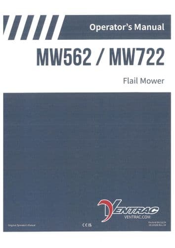 Ventrac Fine Cut Flail Mower MW562 & MW722 Operators Manual