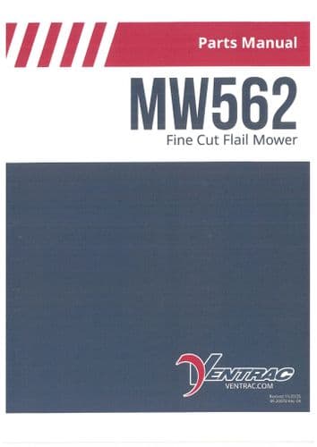 Ventrac Fine Cut Flail Mower MW562 Parts Manual