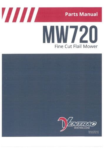 Ventrac Fine Cut Flail Mower MW720 Parts Manual