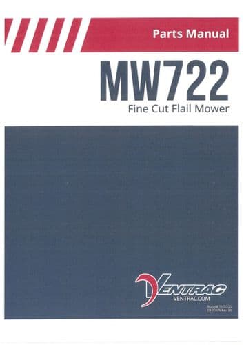 Ventrac Fine Cut Flail Mower MW722 Parts Manual