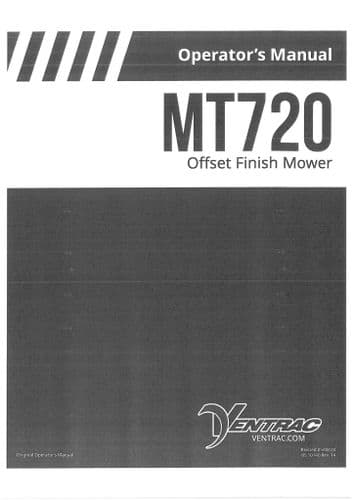 Ventrac Offset Finish Mower MT720 Operators Manual