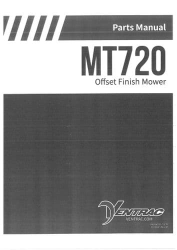 Ventrac Offset Finish Mower MT720 Parts Manual