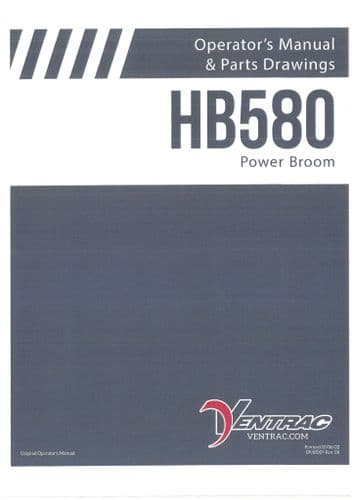 Ventrac Power Broom HB580 Operators Manual and Part List