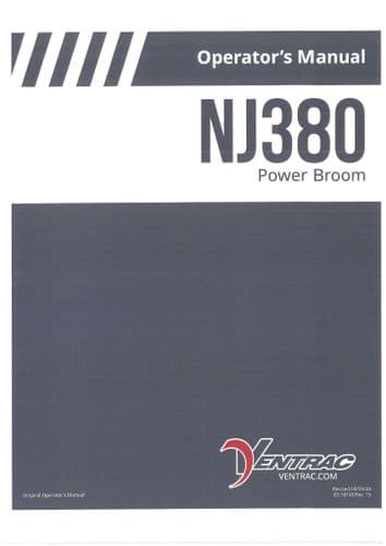 Ventrac Power Broom NJ380 Operators Manual