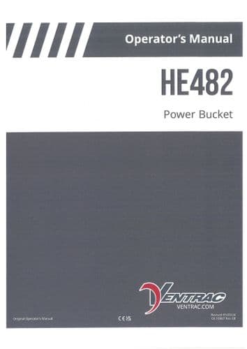 Ventrac Power Bucket HE482 Operators Manual