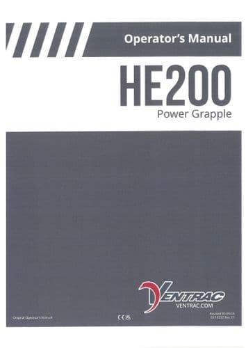 Ventrac Power Grapple HE200 Operators Manual