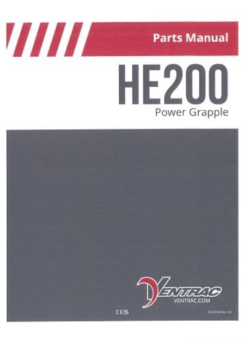 Ventrac Power Grapple HE200 Parts Manual