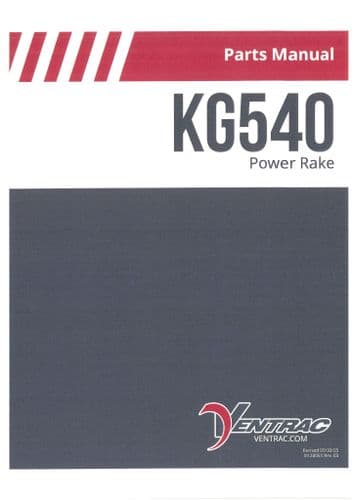 Ventrac Power Rake KG540 Parts Manual