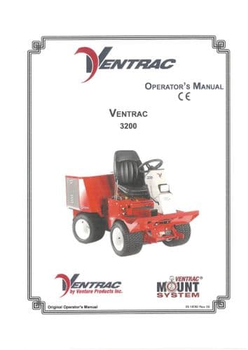 Ventrac Power Unit 3200 Operators Manual