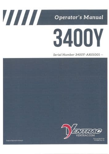 Ventrac Power Unit 3400Y SN- AK01001 Onwards Operators Manual