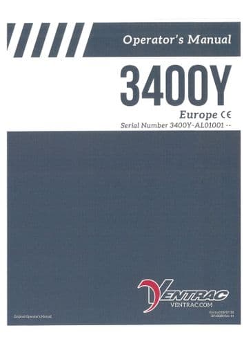 Ventrac Power Unit 3400Y SN - AL01001 Onwards Operators Manual
