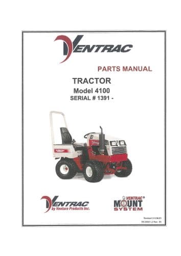 Ventrac Power Unit 4100 SN - 1391 Onwards Parts Manual