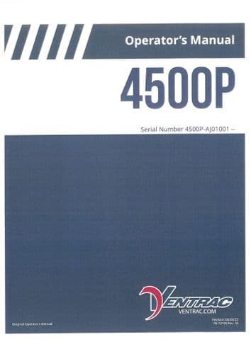 Ventrac Power Unit 4500P Operators Manual