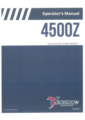 Ventrac Power Unit 4500Z Operators Manual
