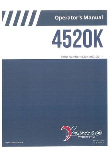Ventrac Power Unit 4520K Operators Manual
