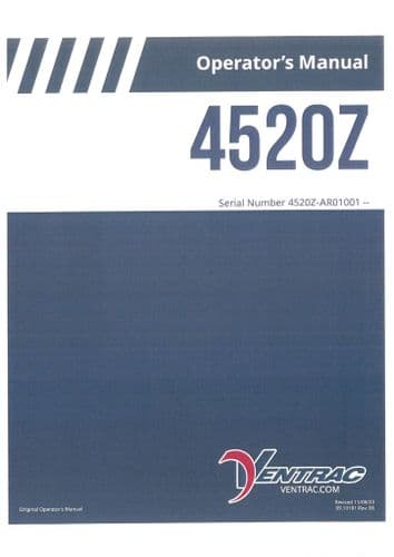 Ventrac Power Unit 4520Z Operators Manual