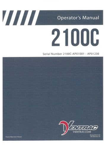 Ventrac Power Unit Tractor 2100C SN AP01001 - AP01230 Operators Manual