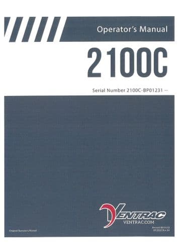 Ventrac Power Unit Tractor 2100C SN BP01231 Operators Manual