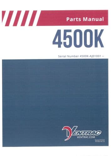 Ventrac Power Unit Tractor 4500K SN - AJ01001 Onwards Parts Manual