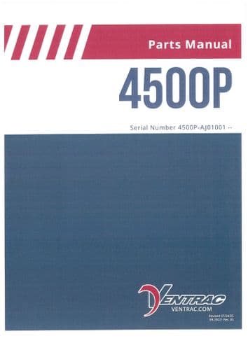 Ventrac Power Unit Tractor 4500P SN - AJ01001 Parts Manual