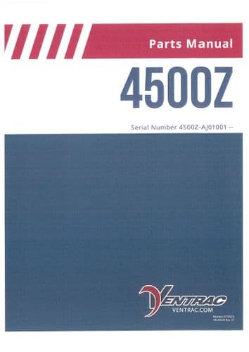 Ventrac Power Unit Tractor 4500Z SN - AJ01001 Parts Manual