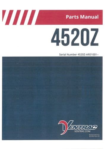 Ventrac Power Unit Tractor 4520Z SN - AR01001 Parts Manual