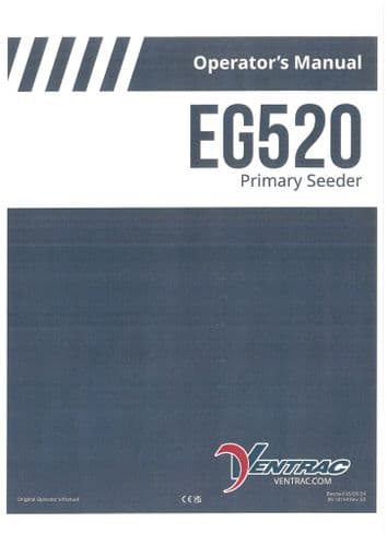 Ventrac Primary Seeder EG520 Operators Manual