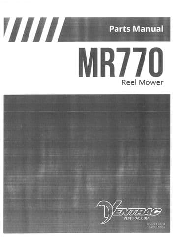 Ventrac Reel Mower MR770 Operators Manual