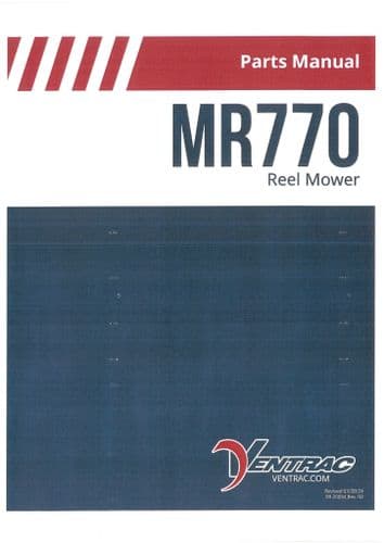 Ventrac Reel Mower MR770 Parts Manual
