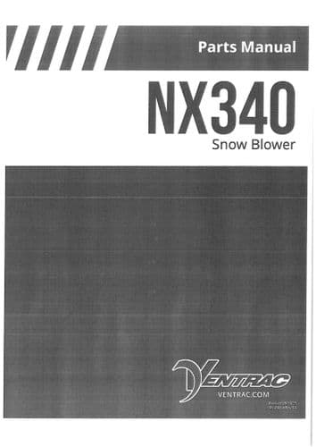 Ventrac Snow Blower NX340 Parts Manual