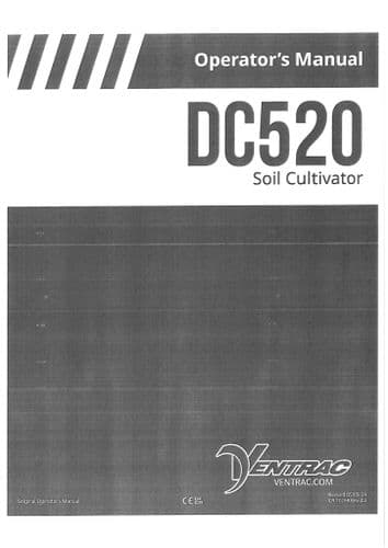 Ventrac Soil Cultivator DC520 Operators Manual