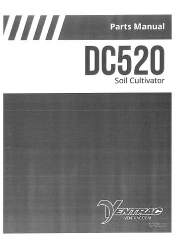 Ventrac Soil Cultivator DC520 Parts Manual