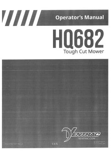 Ventrac Tough Cut HQ682 Operators Manual