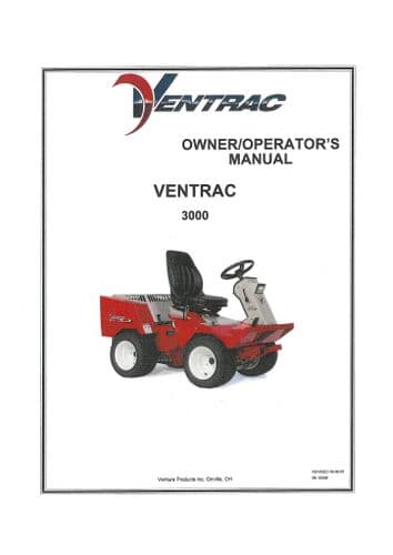 Ventrac Tractor 3000 Operators Manual