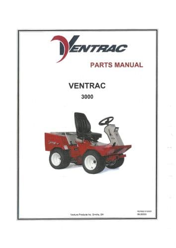 Ventrac Tractor 3000 Parts Manual