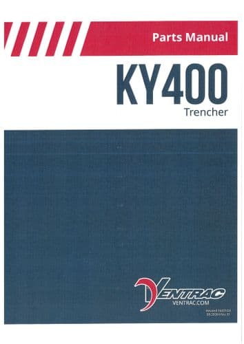 Ventrac Trencher KY400 Parts Manual