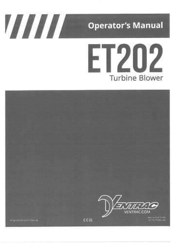 Ventrac Turbine Blower ET202 Operators Manual