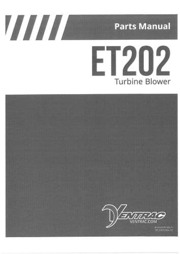 Ventrac Turbine Blower ET202 Parts Manual
