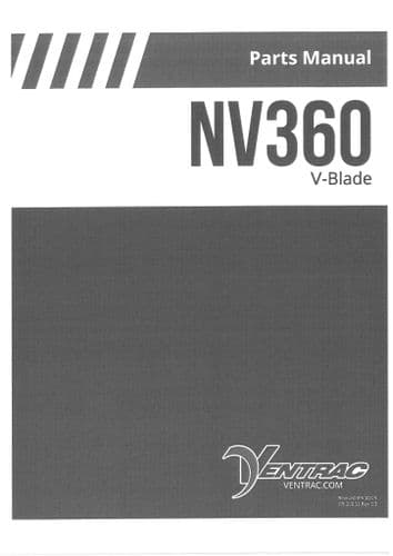 Ventrac V Blade NV360 Parts Manual