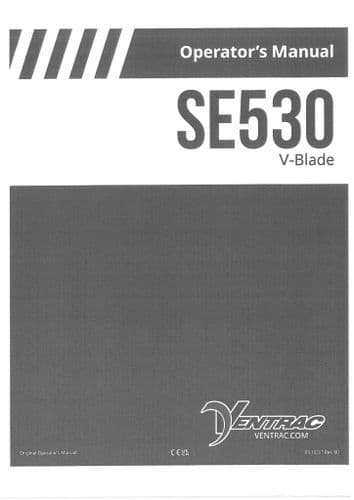 Ventrac V Blade SE530 Operators Manual