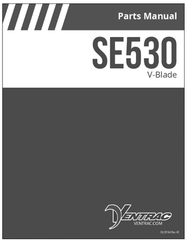 Ventrac V Blade SE530 Parts Manual