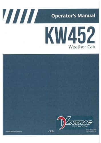 Ventrac Weather Cab KW452 Operators Manual