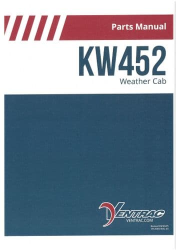 Ventrac Weather Cab KW452 Parts Manual