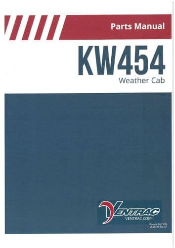Ventrac Weather Cab KW454 Parts Manual