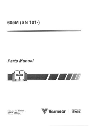 Vermeer Baler 605M Parts Manual