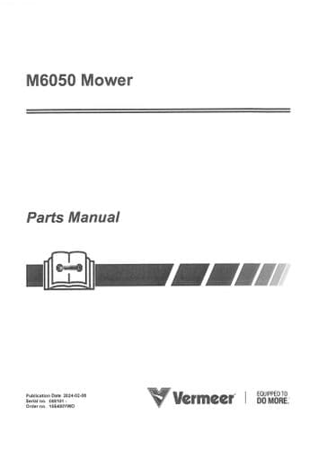 Vermeer Mower M6050 Parts Manual