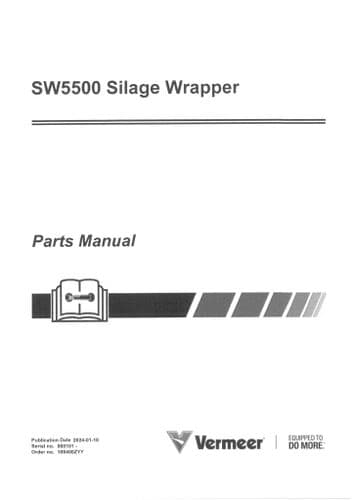 Vermeer Silage Wrapper SW5500 Parts Manual